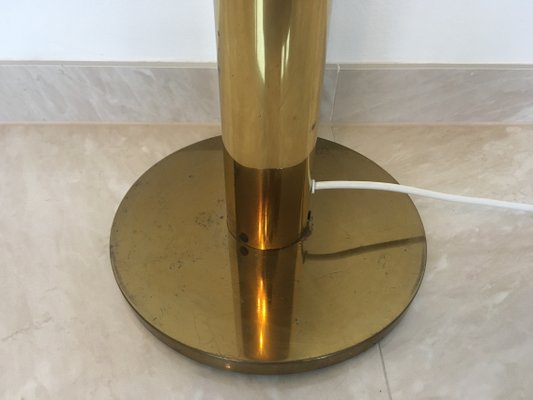 Mid-Century Italian Brass and Murano Glass Floor Lamp by Gaetano Sciolari, 1970s-TZ-557389