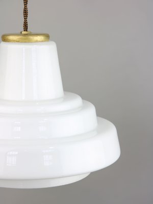 Mid-Century Italian Brass and Opaline Pendant Lamp-HGJ-1251419