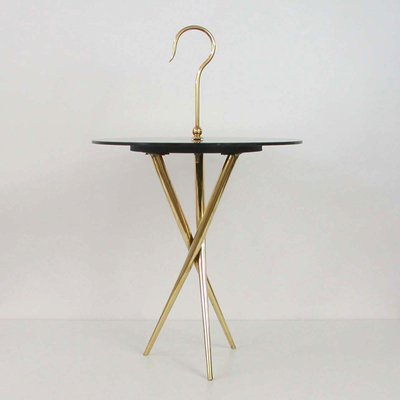 Mid-Century Italian Brass and Tinted Glass Occasional Table, 1950s-OE-897931