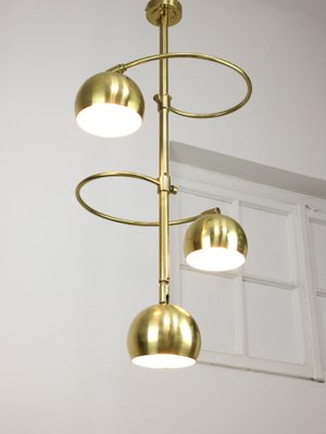 Mid-Century Italian Brass Chandelier, 1960s-HGJ-1761586