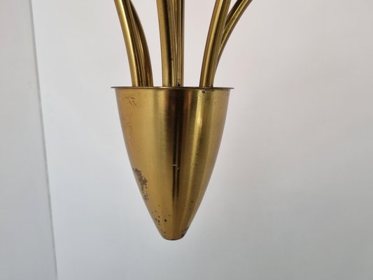 Mid-Century Italian Brass Chandelier, 1960s-IRH-1264868