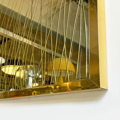 Mid-Century Italian Brass Frame Mirror from Crystal Art, 1950s-GDD-1110883