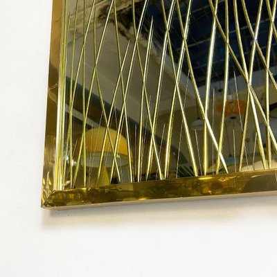 Mid-Century Italian Brass Frame Mirror from Crystal Art, 1950s-GDD-1110883