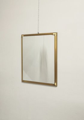 Mid-Century Italian Brass Mirror, 1960s-ZST-989112