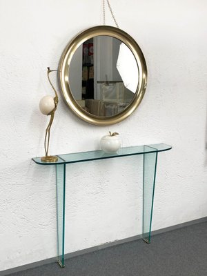 Mid-Century Italian Brass Narciso Mirror by Sergio Mazza for Artemide, 1960s-JDR-1125947