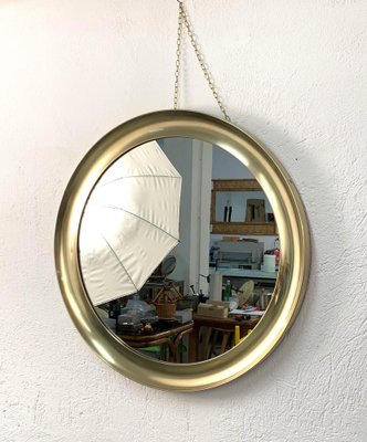 Mid-Century Italian Brass Narciso Mirror by Sergio Mazza for Artemide, 1960s-JDR-1125947