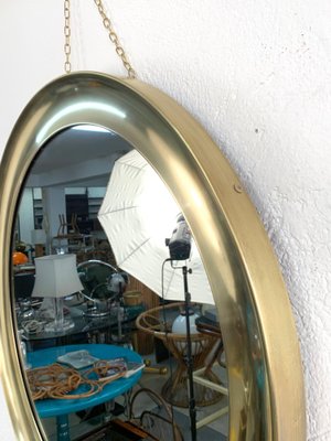 Mid-Century Italian Brass Narciso Mirror by Sergio Mazza for Artemide, 1960s-JDR-1125947