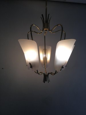 Mid-Century Italian Brass Pendant Lamp, 1950s-SU-673196