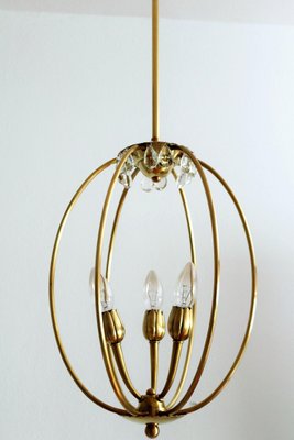 Mid-Century Italian Brass Pendant Lamp in Minimalist Style, 1950s-VNE-965989