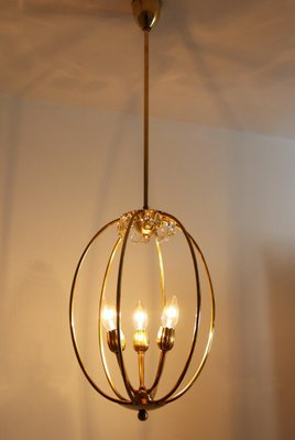 Mid-Century Italian Brass Pendant Lamp in Minimalist Style, 1950s-VNE-965989