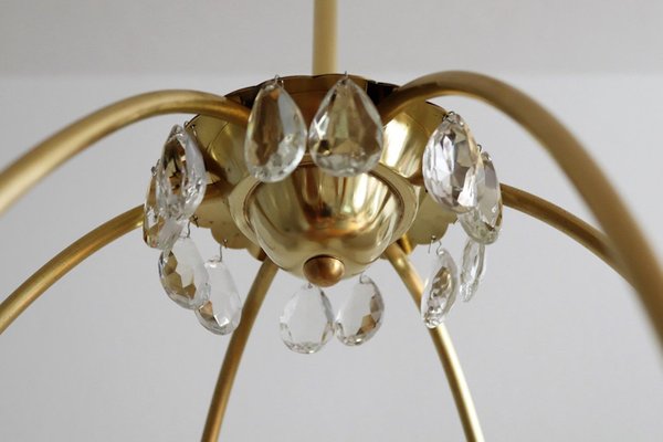 Mid-Century Italian Brass Pendant Lamp in Minimalist Style, 1950s-VNE-965989