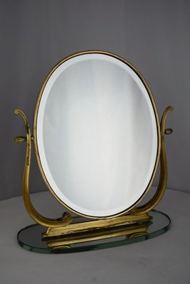 Mid-Century Italian Brass Vanity Mirror from Brusotti-IEI-805802