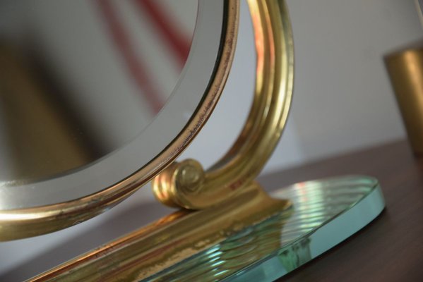 Mid-Century Italian Brass Vanity Mirror from Brusotti-IEI-805802