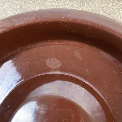 Mid-Century Italian Brown Porcelain Stoneware Ashtray by Mangiarotti Danese, 1970s-GDD-1114705