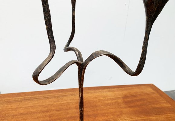 Mid-Century Italian Brutalist Bronze Amadeus Series Candleholder by Kurt Jesch for Fratelli Tonini-UAH-951038