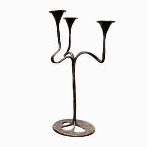 Mid-Century Italian Brutalist Bronze Amadeus Series Candleholder by Kurt Jesch for Fratelli Tonini-UAH-951038