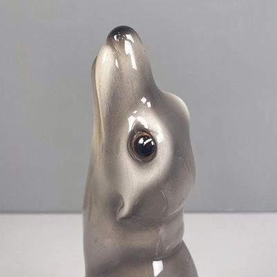 Mid-Century Italian Ceramic Sculpture of a Sea Lion by Urbano Zaccagnini, 1920s-GDD-1764106