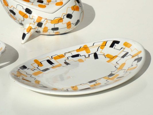 Mid-Century Italian Ceramic Tableware, 1950s, Set of 4-GKB-850748