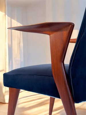 Mid-Century Italian Chairs with Armrests attributed to Vittorio Dassi for Dassi Mobili Moderni, 1958, Set of 3-MTX-2042145