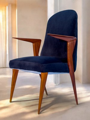 Mid-Century Italian Chairs with Armrests attributed to Vittorio Dassi for Dassi Mobili Moderni, 1958, Set of 3-MTX-2042145