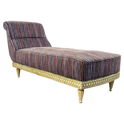 Mid-Century Italian Chaise Longue with Missoni Striped Fabric, 1950s-GDD-1179957