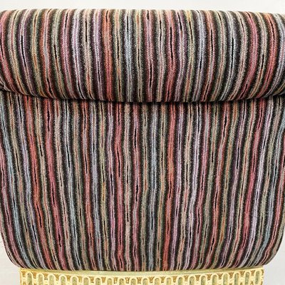 Mid-Century Italian Chaise Longue with Missoni Striped Fabric, 1950s-GDD-1179957