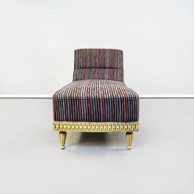 Mid-Century Italian Chaise Longue with Missoni Striped Fabric, 1950s-GDD-1179957