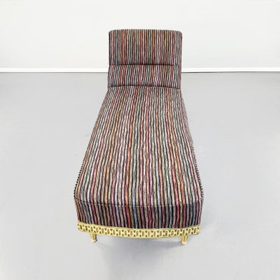 Mid-Century Italian Chaise Longue with Missoni Striped Fabric, 1950s-GDD-1179957