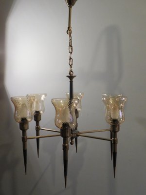 Mid-Century Italian Chandelier-UKG-1135076