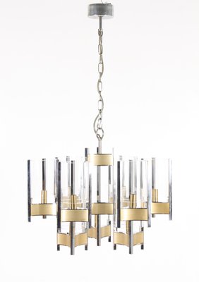 Mid-Century Italian Chandelier by Gaetano Sciolari, 1960s-FK-564206