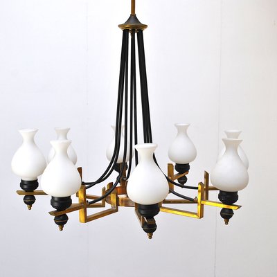 Mid-Century Italian Chandelier from Stilnovo, 1950s-JQO-635750