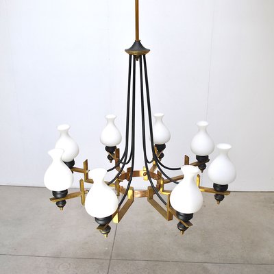 Mid-Century Italian Chandelier from Stilnovo, 1950s-JQO-635750