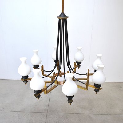 Mid-Century Italian Chandelier from Stilnovo, 1950s-JQO-635750