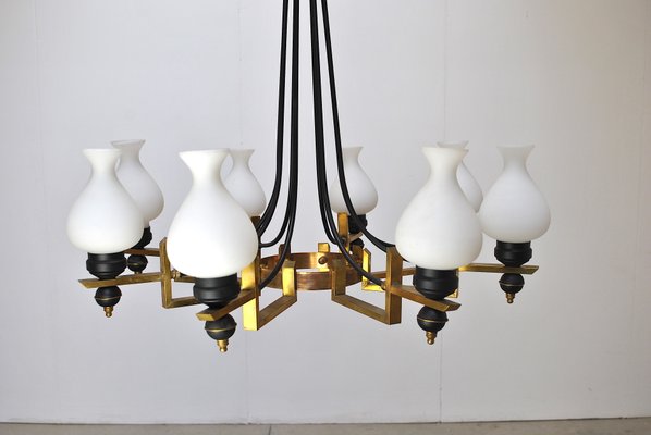 Mid-Century Italian Chandelier from Stilnovo, 1950s-JQO-635750