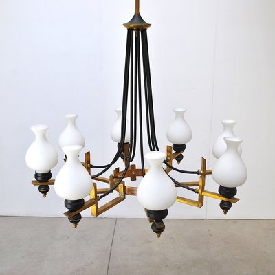 Mid-Century Italian Chandelier from Stilnovo, 1950s-JQO-635750