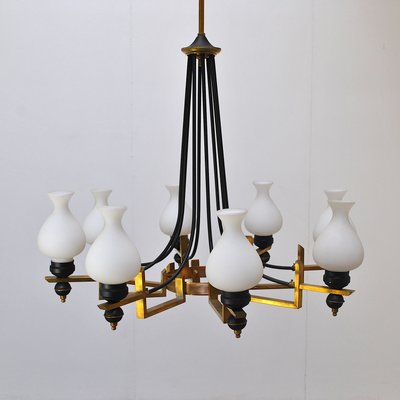 Mid-Century Italian Chandelier from Stilnovo, 1950s-JQO-635750