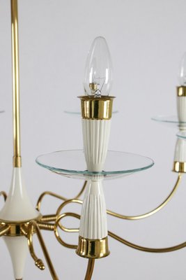 Mid-Century Italian Chandelier in the style of Fontana Arte, 1950-MTX-2027747