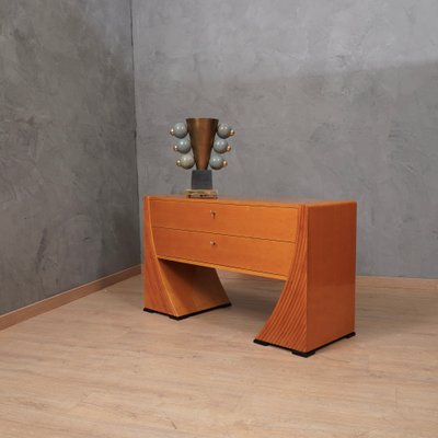 Mid-Century Italian Cherry Wood and Brass Commode, 1950s-UH-1417543