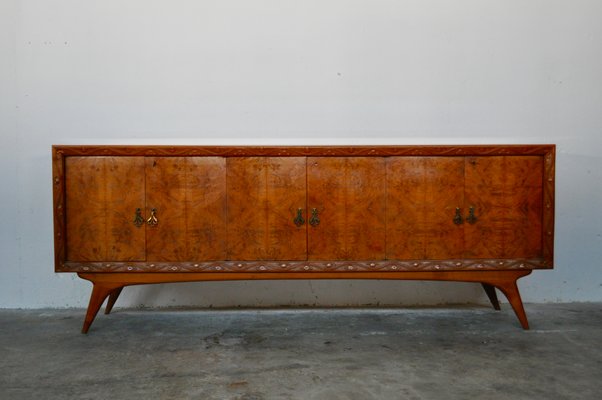 Mid-Century Italian Cherrywood and Walnut Sideboards, 1950s, Set of 2-KNM-618384