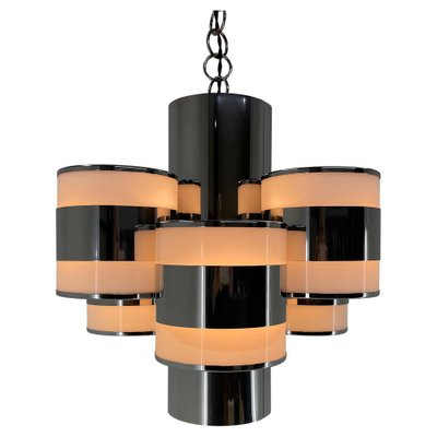 Mid-Century Italian Chrome Chandelier, 1960's-TZ-1449410