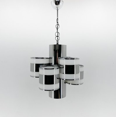 Mid-Century Italian Chrome Chandelier, 1960's-TZ-1449410