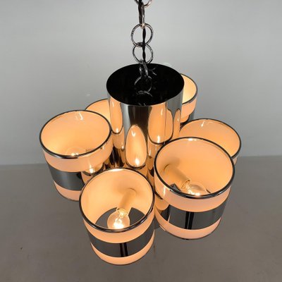 Mid-Century Italian Chrome Chandelier, 1960's-TZ-1449410