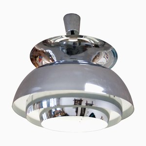 Mid-Century Italian Chromed Pendant Lamp, 1970-UZ-1329717