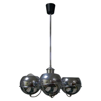 Mid-Century Italian Chromed Spheres Pendant Lamp, 1970-UZ-1329716