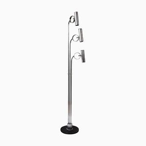 Mid-Century Italian Chromed Steel Floor Lamp with 3 Adjustable Lights, 1970s-JDR-1126124