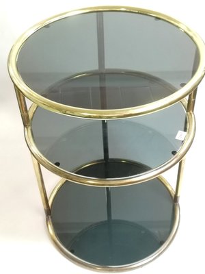 Mid-Century Italian Copper and Tinted Glass Service Table-UWE-1348418