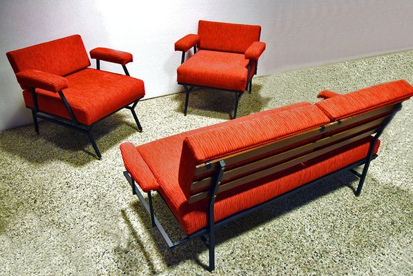 Mid-Century Italian Corduroy Sofa, 1950s-HS-743410