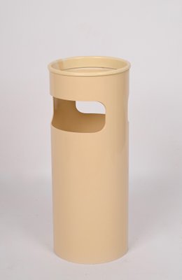 Mid-Century Italian Cream Plastic Umbrella Stand by Gino Colombini for Kartell, 1970s-JDR-1292513