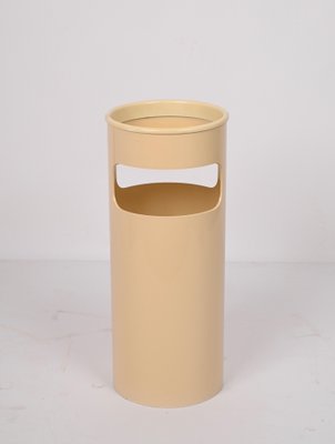 Mid-Century Italian Cream Plastic Umbrella Stand by Gino Colombini for Kartell, 1970s-JDR-1292513