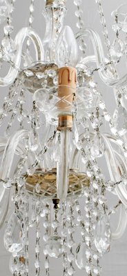 Mid-Century Italian Crystal Chandelier, 1950s-FER-551752